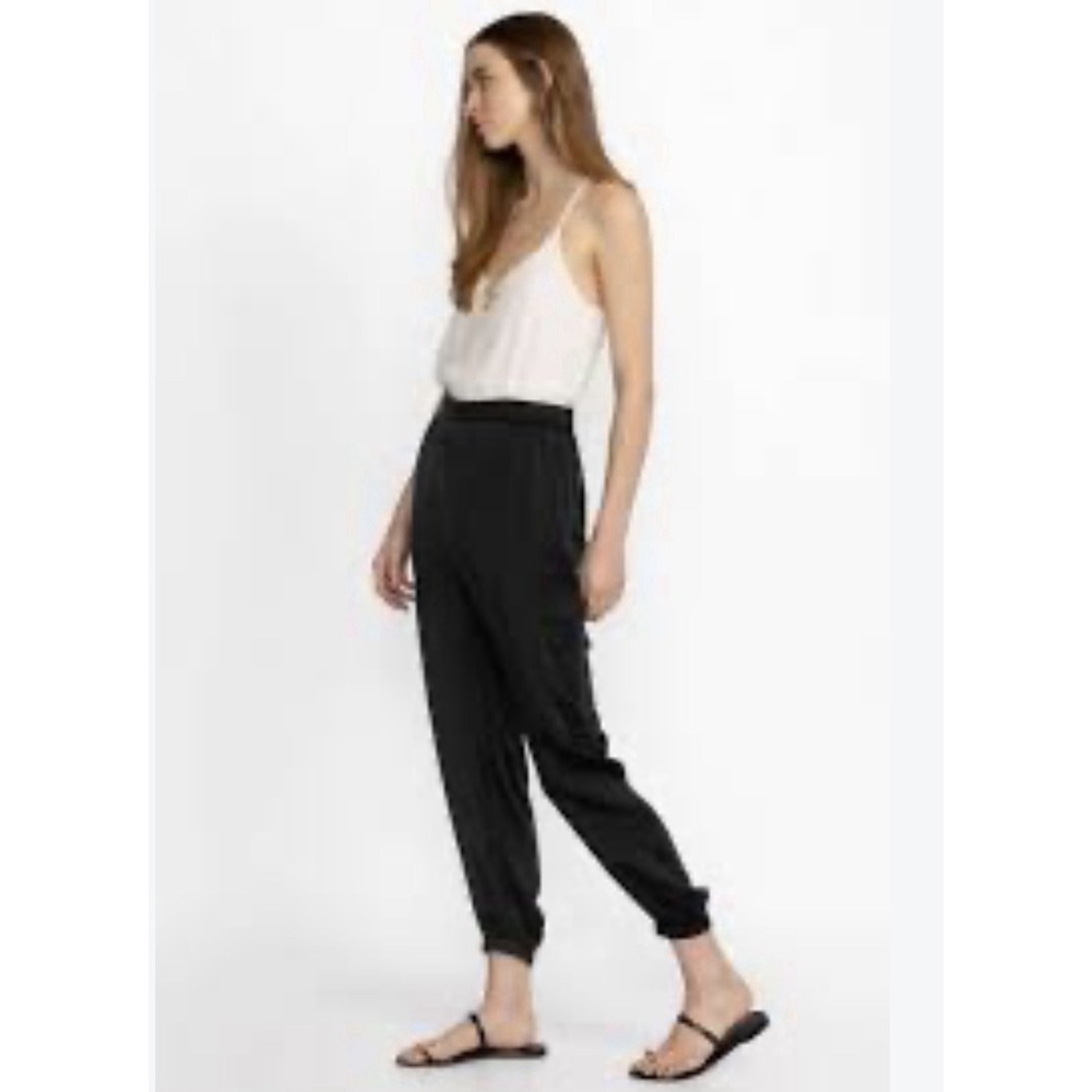 Johnny Was Khay Pull On Joggers Women's Size XS Black Rayon Spandex Pants